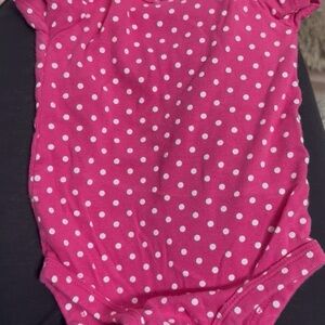 Carter's Pink and White Baby Onesie